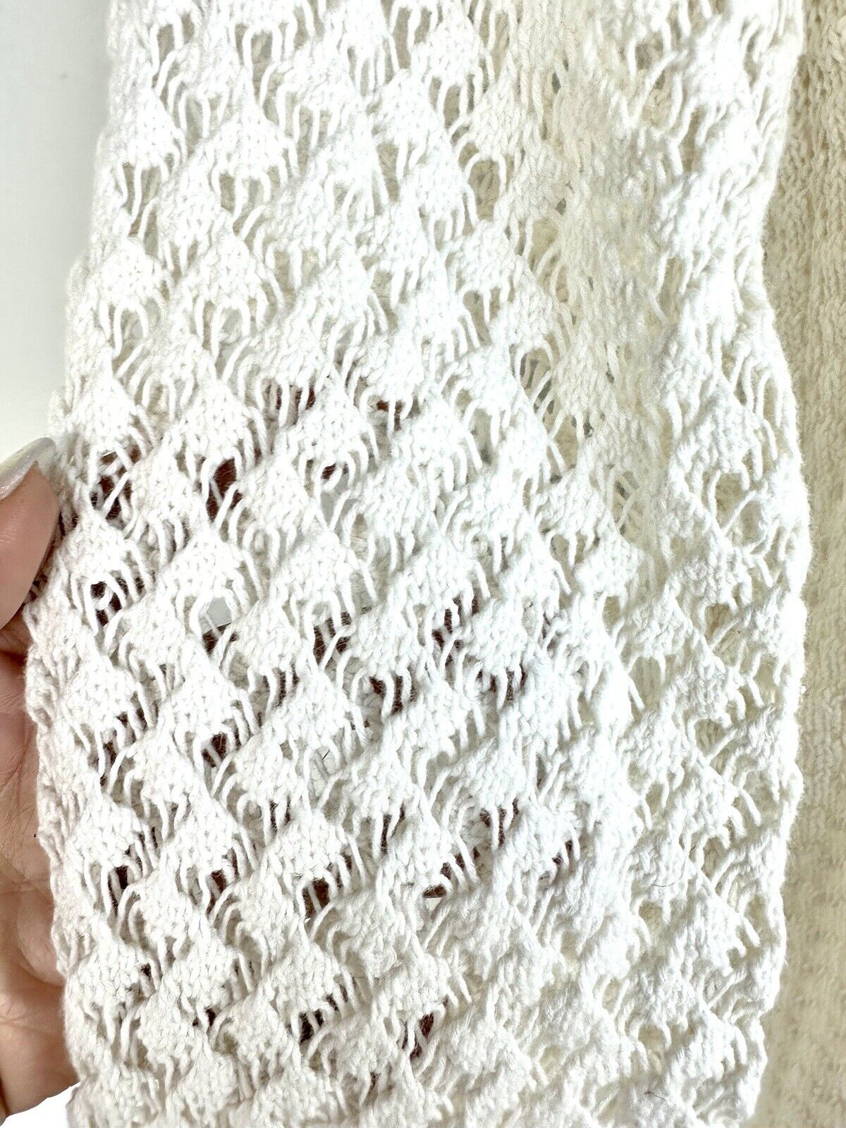 Sundance Medora Crochet Knit Cover Up Retails $148 XS Linen Cotton