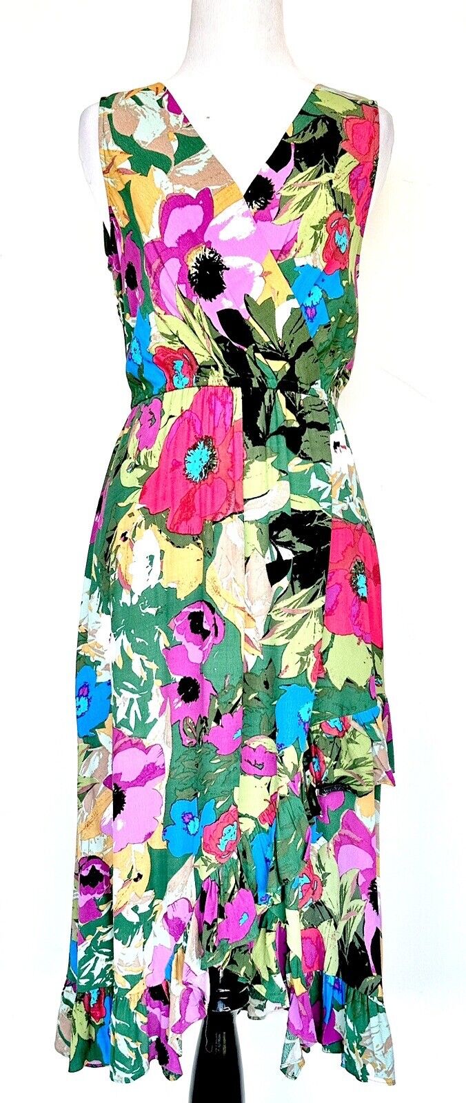 Anthropologie Plenty By Tracey Reese Ruffle Wrap Dress Retail $158 Price $84