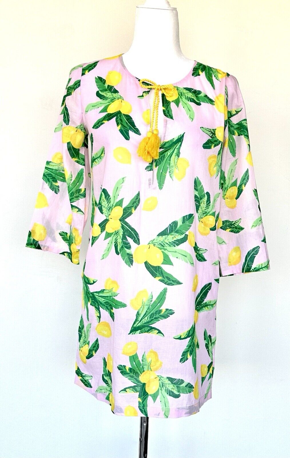 J Crew Cotton Cover Up Lemon Design Retail $89.50 XXS