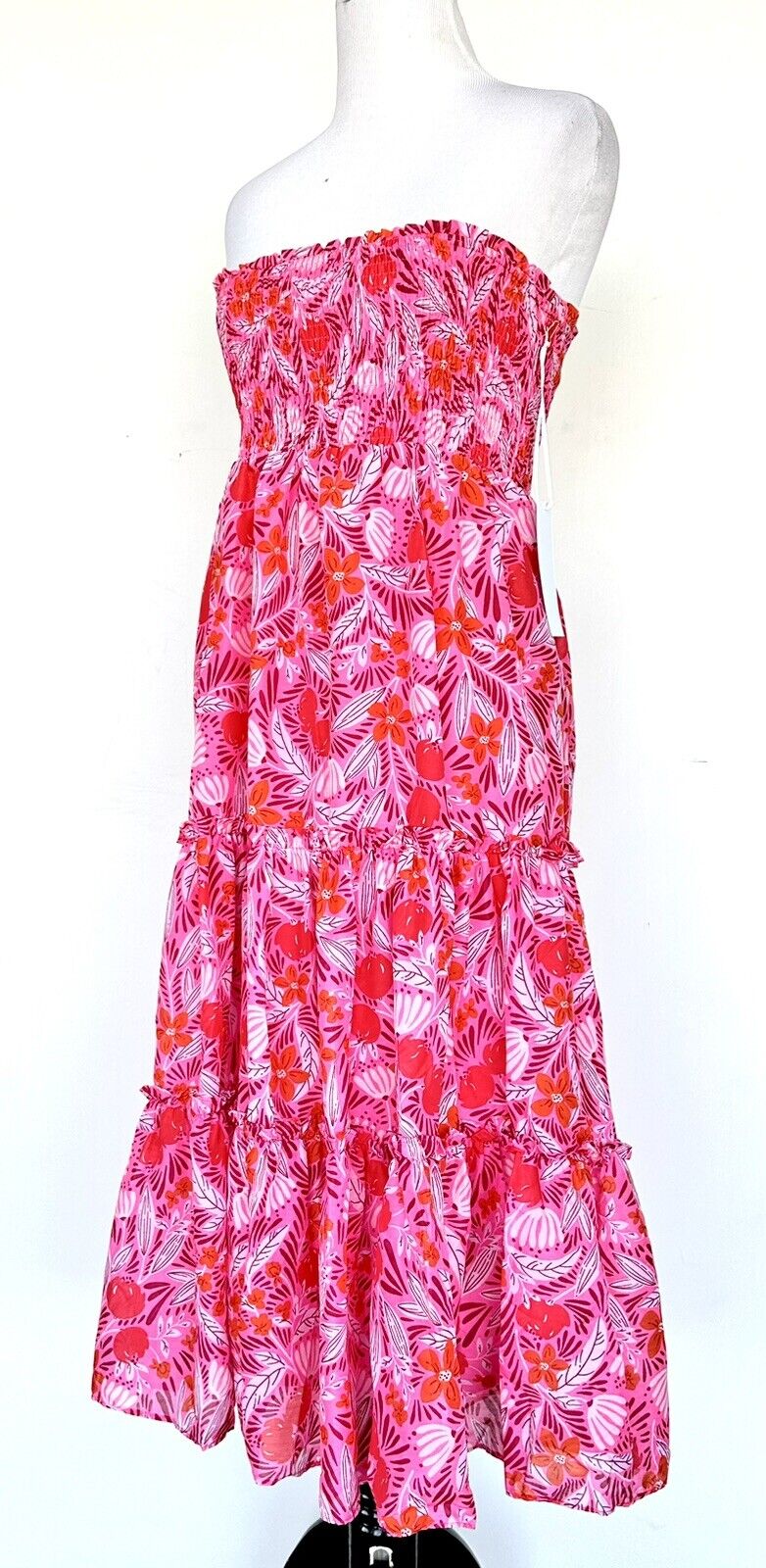 J Marie Dixie Tiered Midi Skirt / Dress size M Retail $158 Price $59 NWT