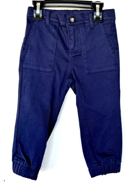 Janie & Jack Navy Blue Elasticated Cuff Chino Pant 18-24 M Retail $44 Price $25