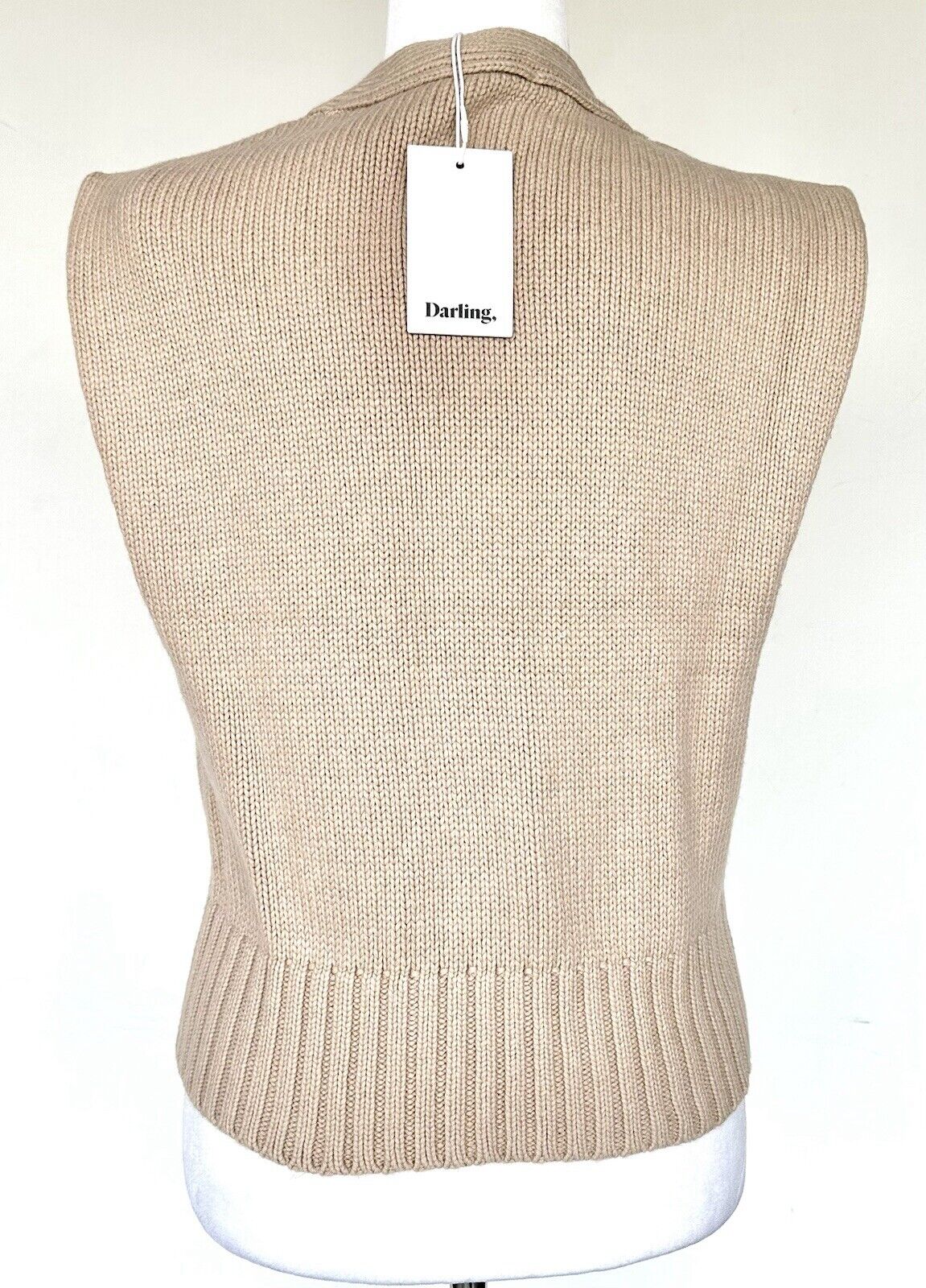 Darling Keen Knitted Best Desert Sand Color XS Cotton Mix Retail $95
