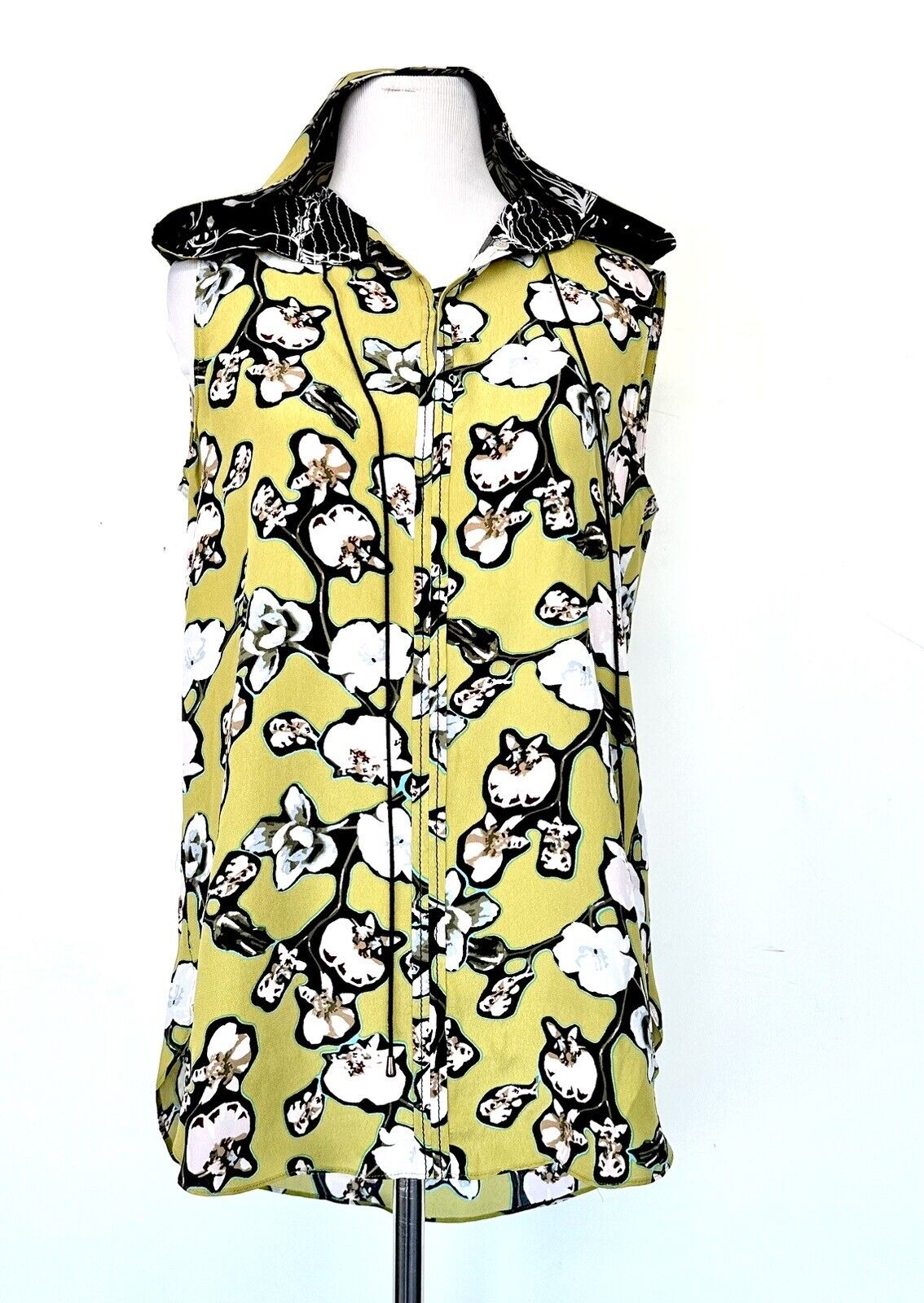 Dorothee Shaumacher Silk Mix Hoody Daydream Meadow Blouse Retail $317 Size 3 (M)
