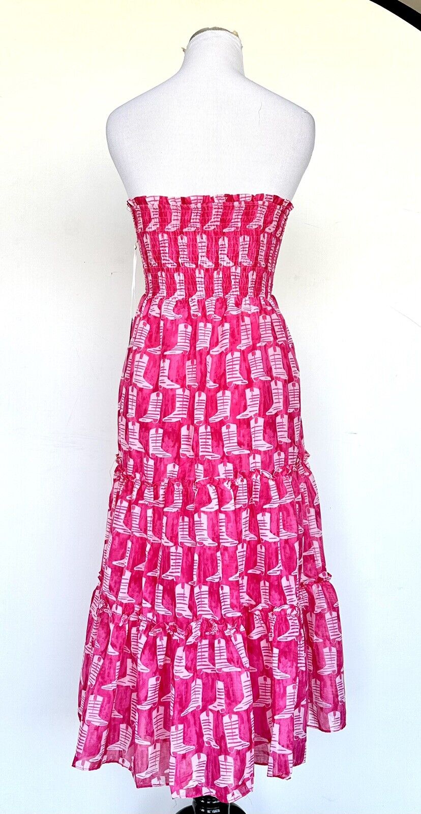 J Marie Dolly Tiered Midi Skirt / Dress size M Retail $158 Price $59 NWT