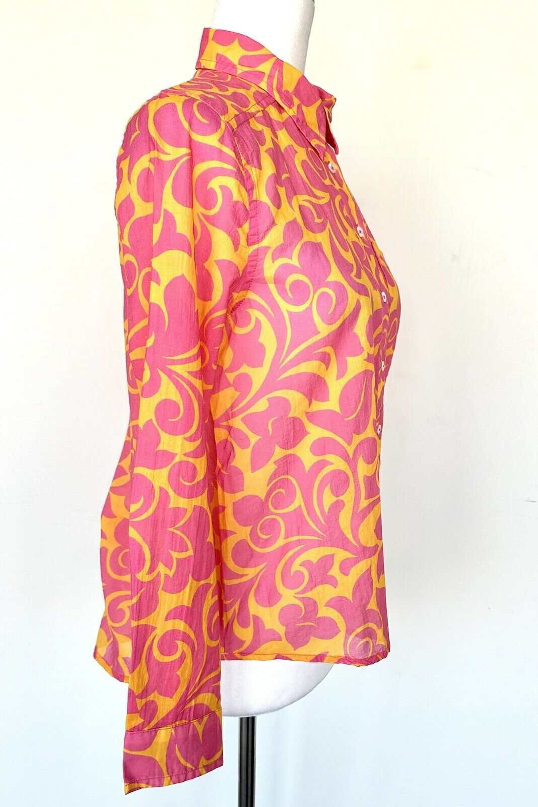 Sundance Natures Joy Shirt Pink Orange Size PXXS Retail $98 NWT