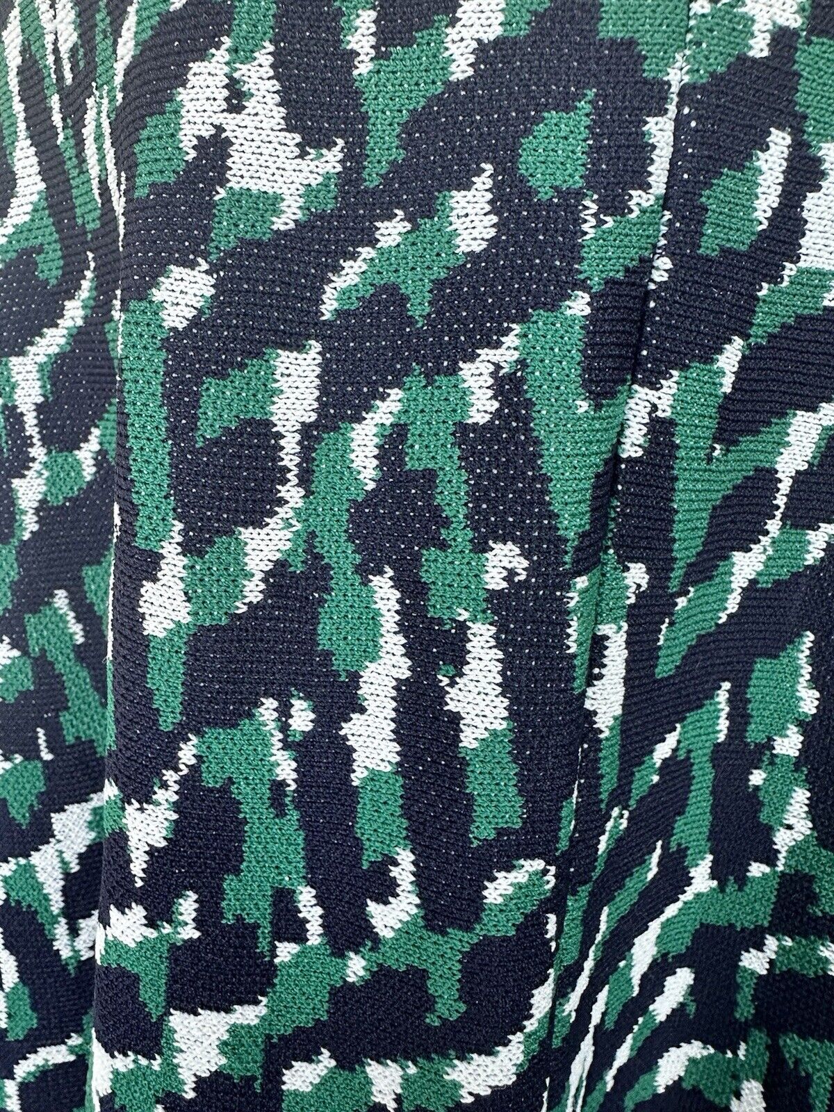 Eliza J Navy And Green Stretch Sleeveless Fit And Flare Dress Retail $169 XS