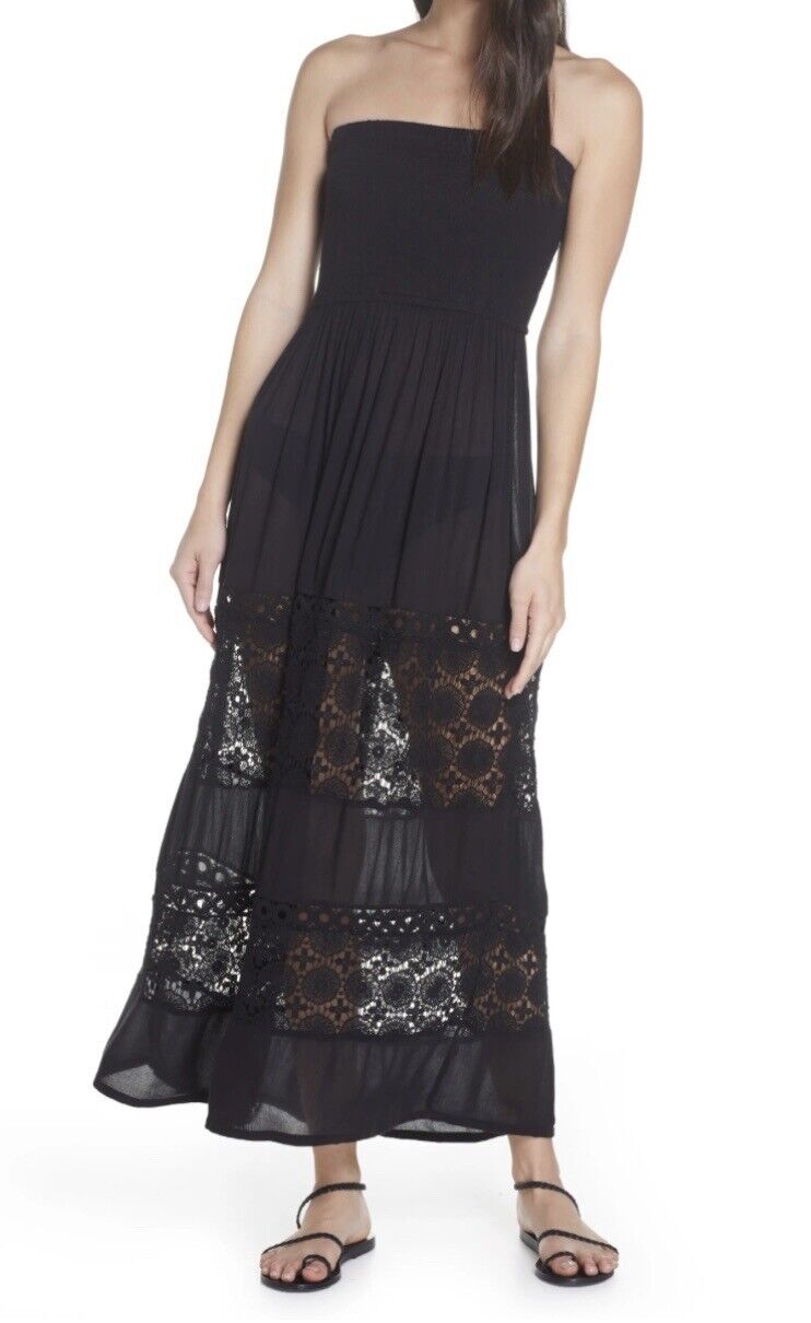 Chelsea 28 Farrah Smocked Strapless Cover Up Dress XXS