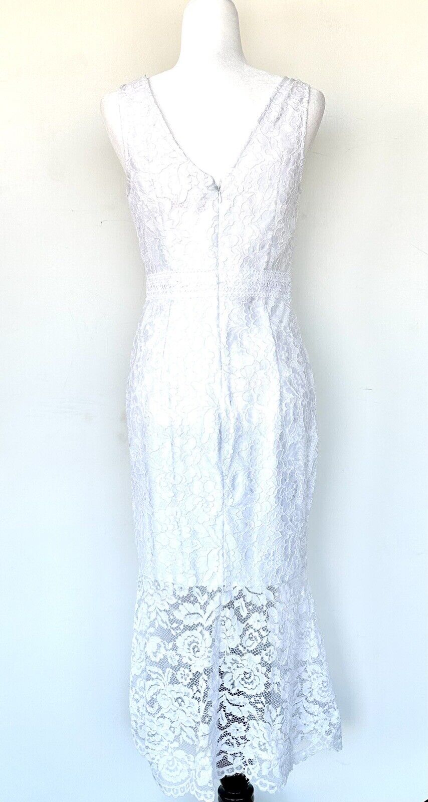 Nanette Lepore White Soutache Lace Mermaid Dress Retail $179 Size 6