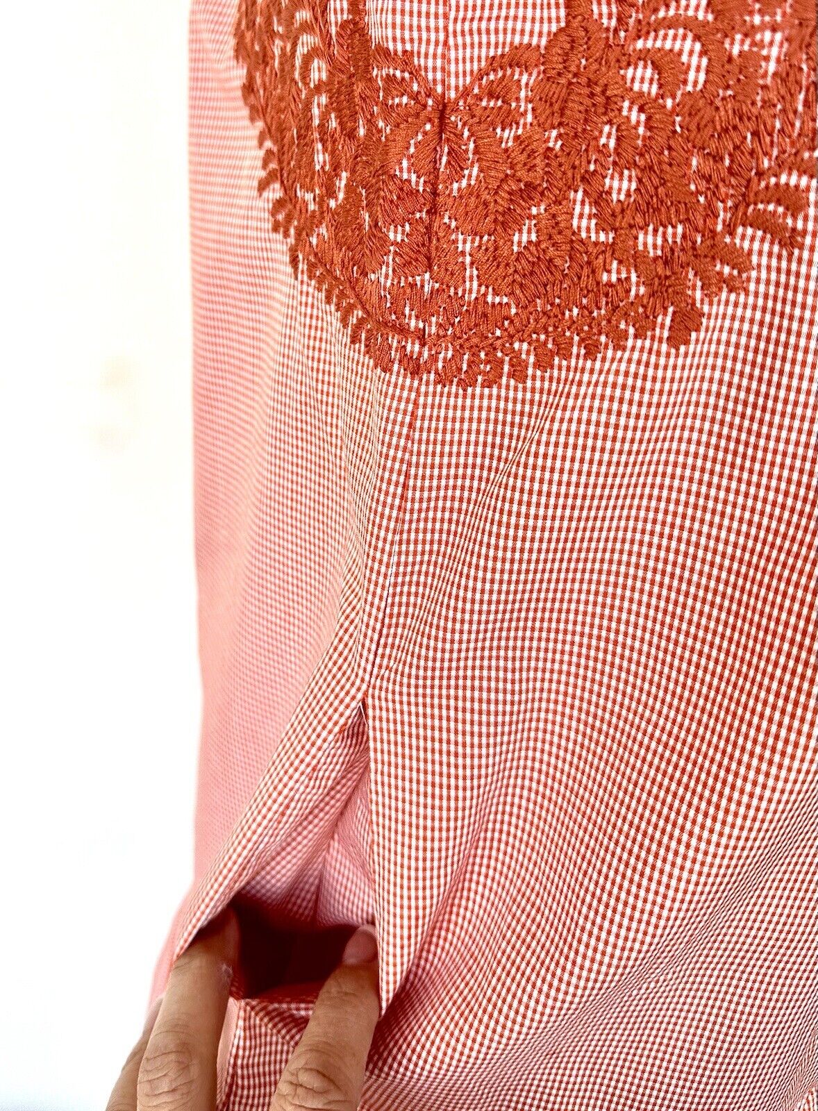 NWT J Marie embroidered Tiered Scotland Dress  XS Retail $128 Tiny Check