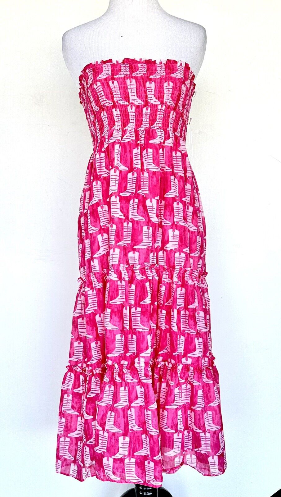 J Marie Dolly Tiered Midi Skirt / Dress size M Retail $158 Price $59 NWT