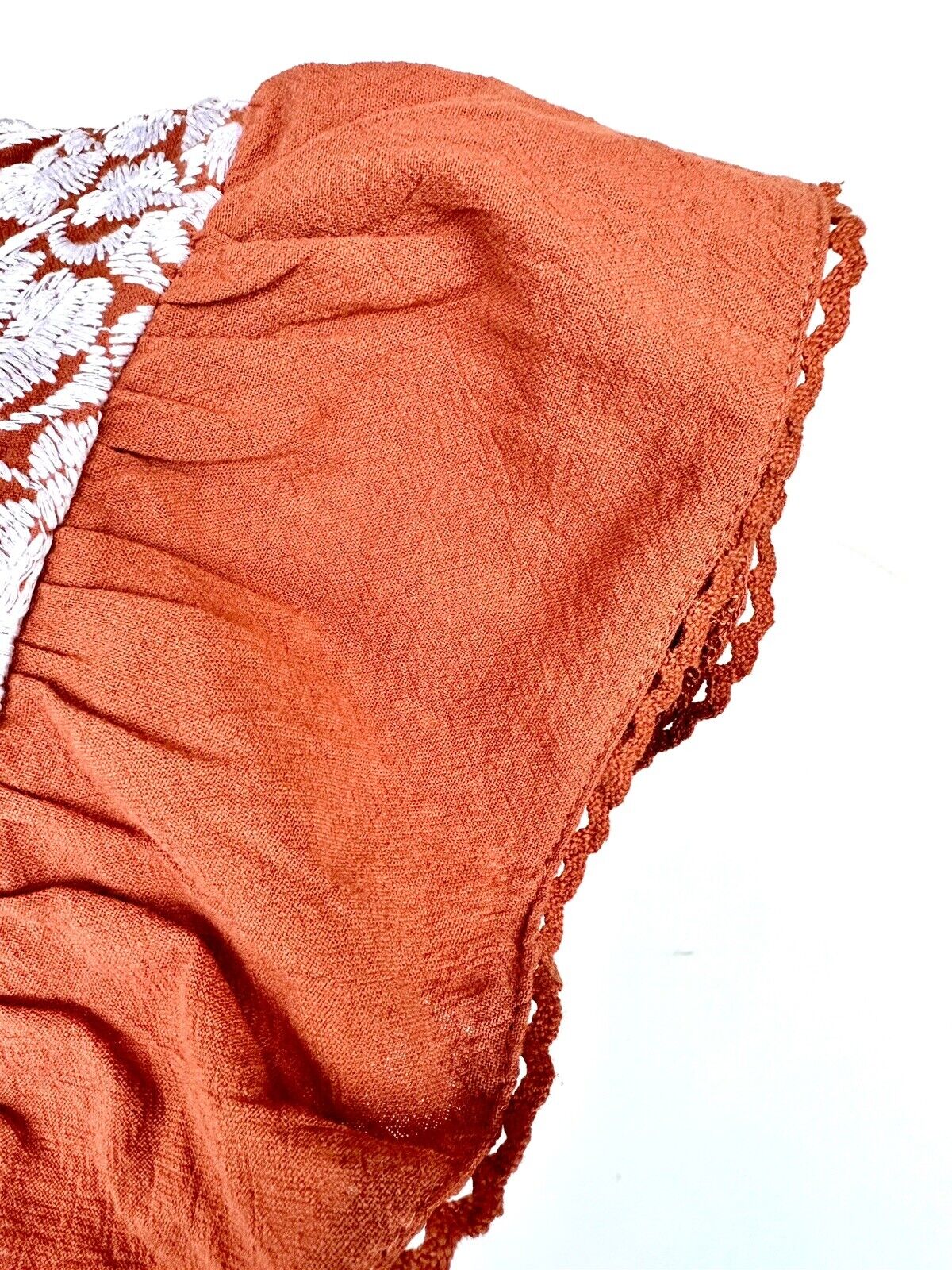 NWT J Marie embroidered Tiered Autumn Dress size S Retail $124 Price $69 Rust