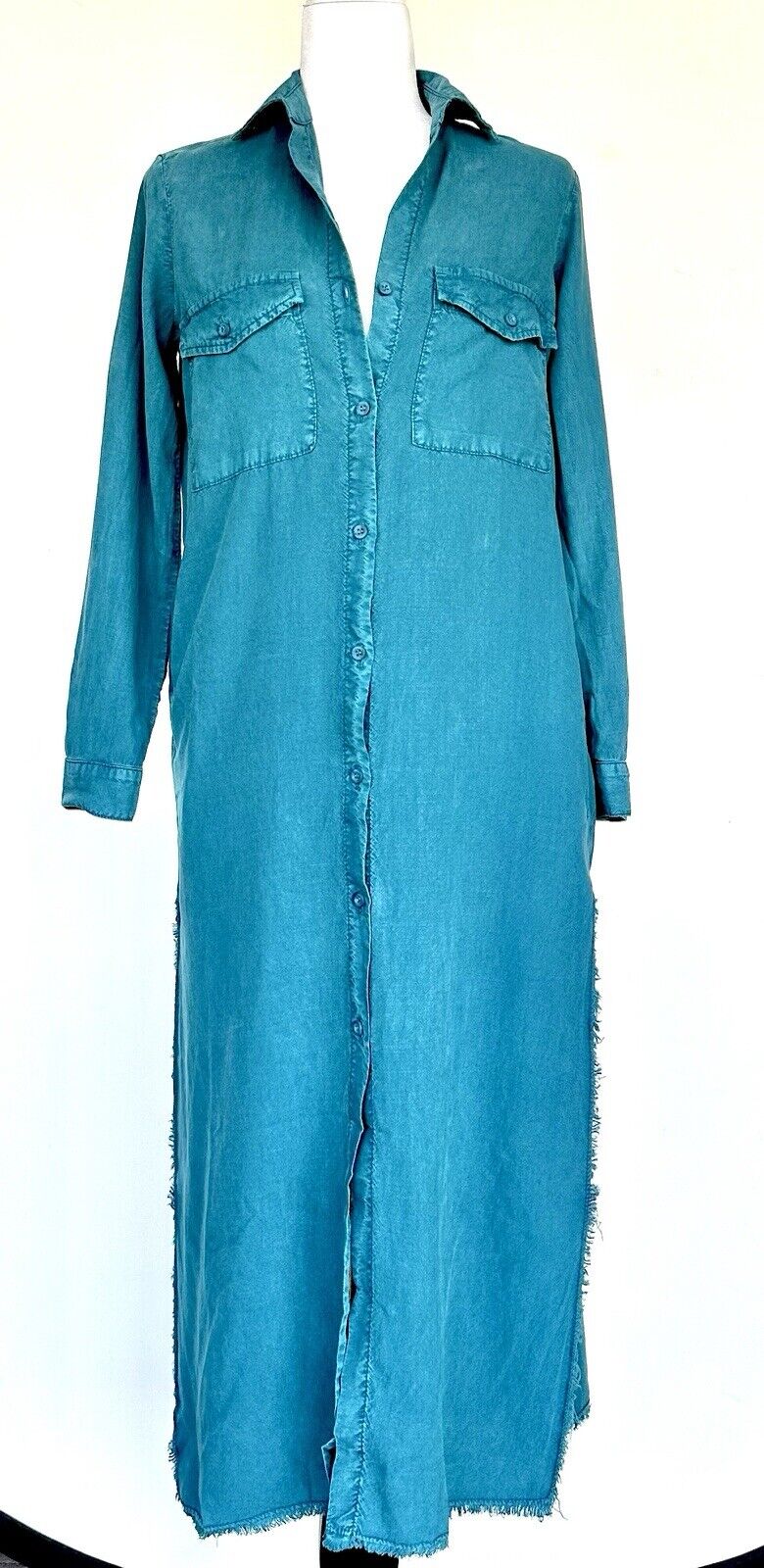 Sundance Cloth &  Stone Bernadette Shirt Dress Jade Retail $148 Chambray  XS