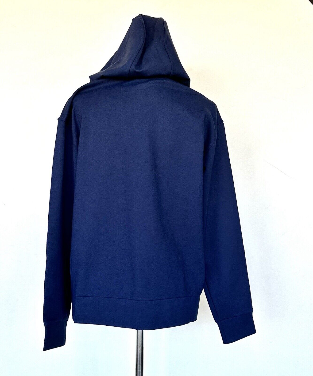 Emporio Armani EA7 Navy Hoodie Logo Tape Retail $225 New M