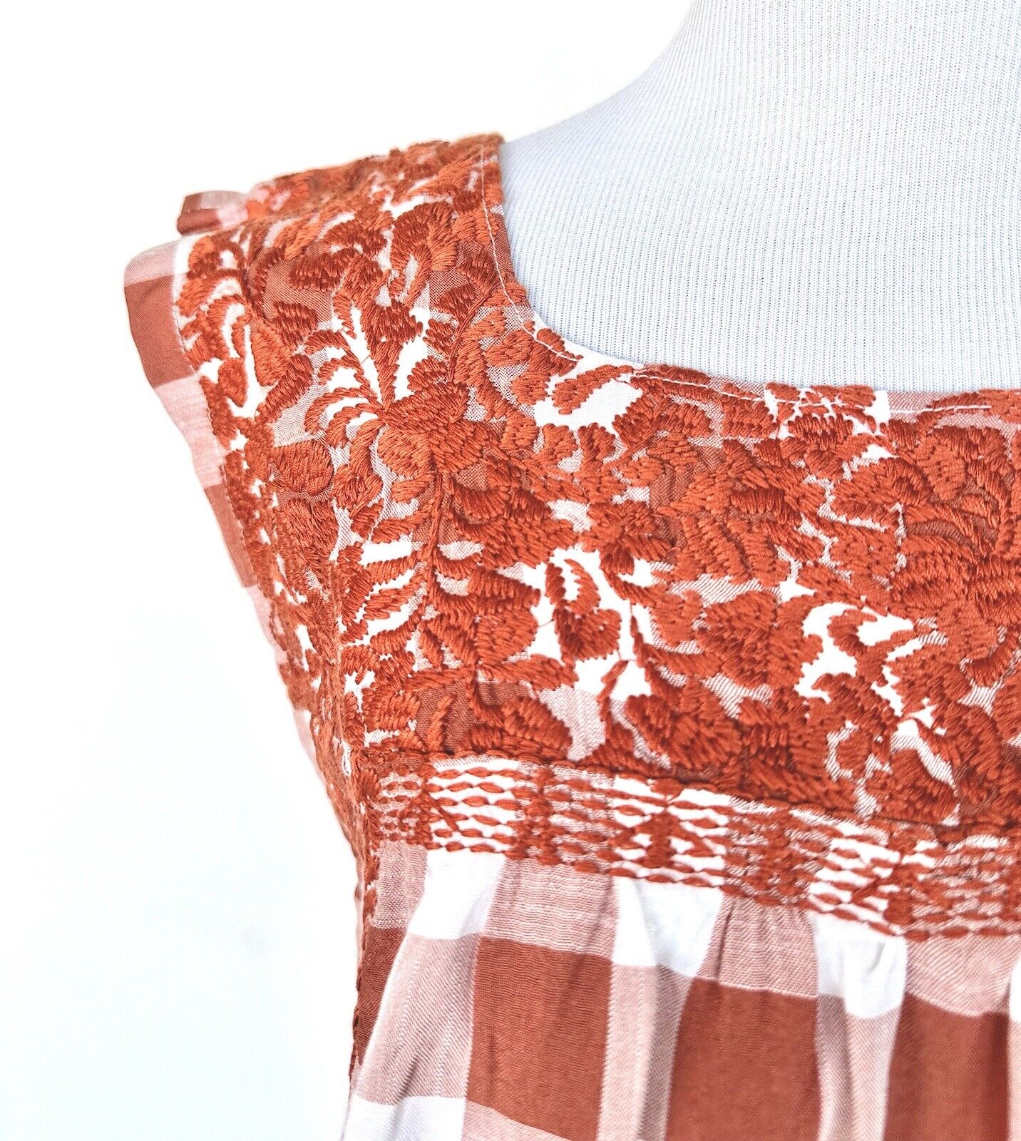 J Marie embroidered Stockton Dress size M Retail $114 Check Plaid