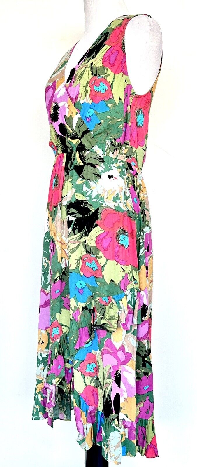 Anthropologie Plenty By Tracey Reese Ruffle Wrap Dress Retail $158 Price $84