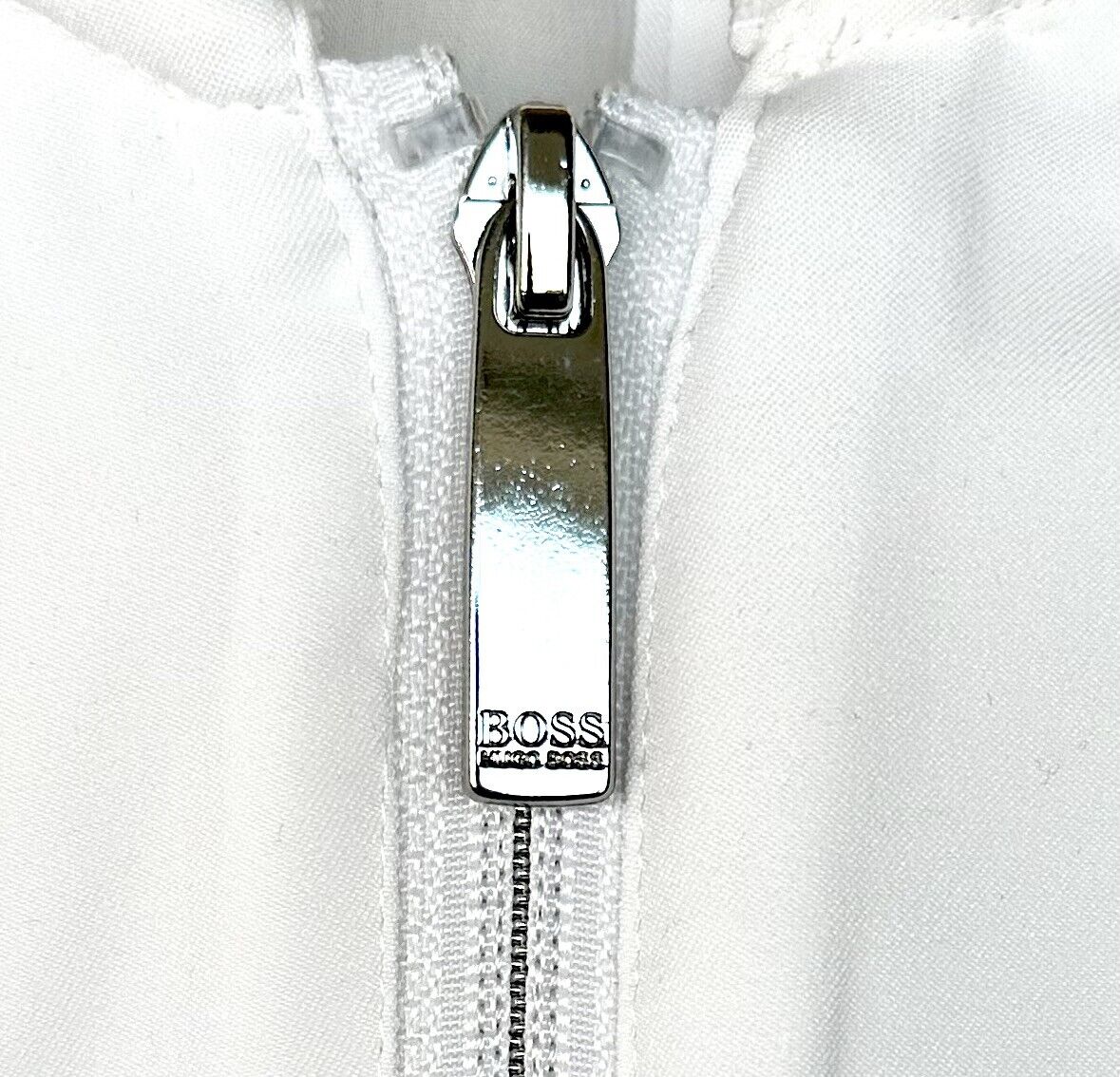 Boss Kids White Bomber Jacket Retail $119 (109 Euro) NWT Age 6 (114) Mesh Panel