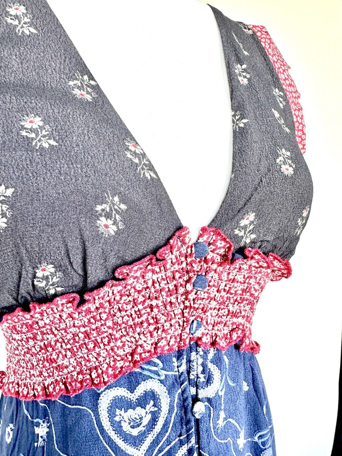Kimchi Blue By Urban Outfitters Smocked Waist Dress Retail $79 Size S NWT