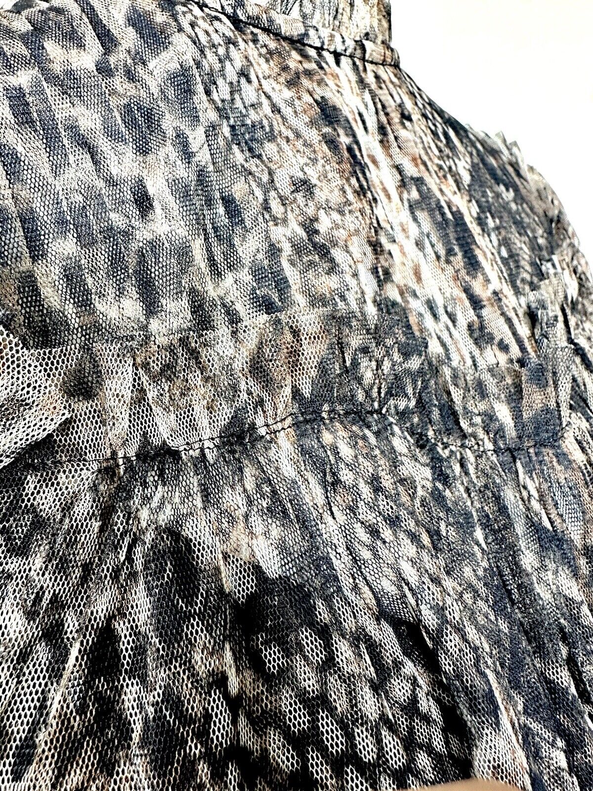 Allsaints Perri Noche Blouse Animal Print Mesh Fabric 2 Pc Retail $229 Sz 2 New