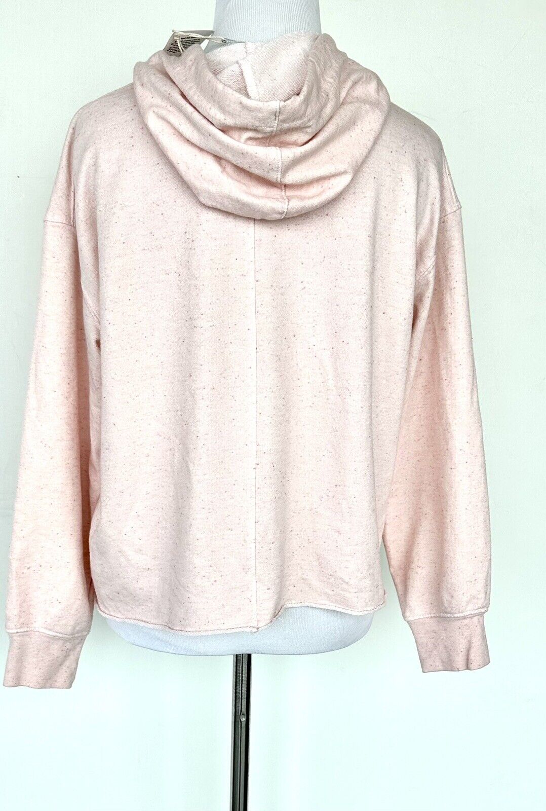 Splendid Pink Flecked Raw Edge Sweatshirt Hoodie. Retails $138 XS