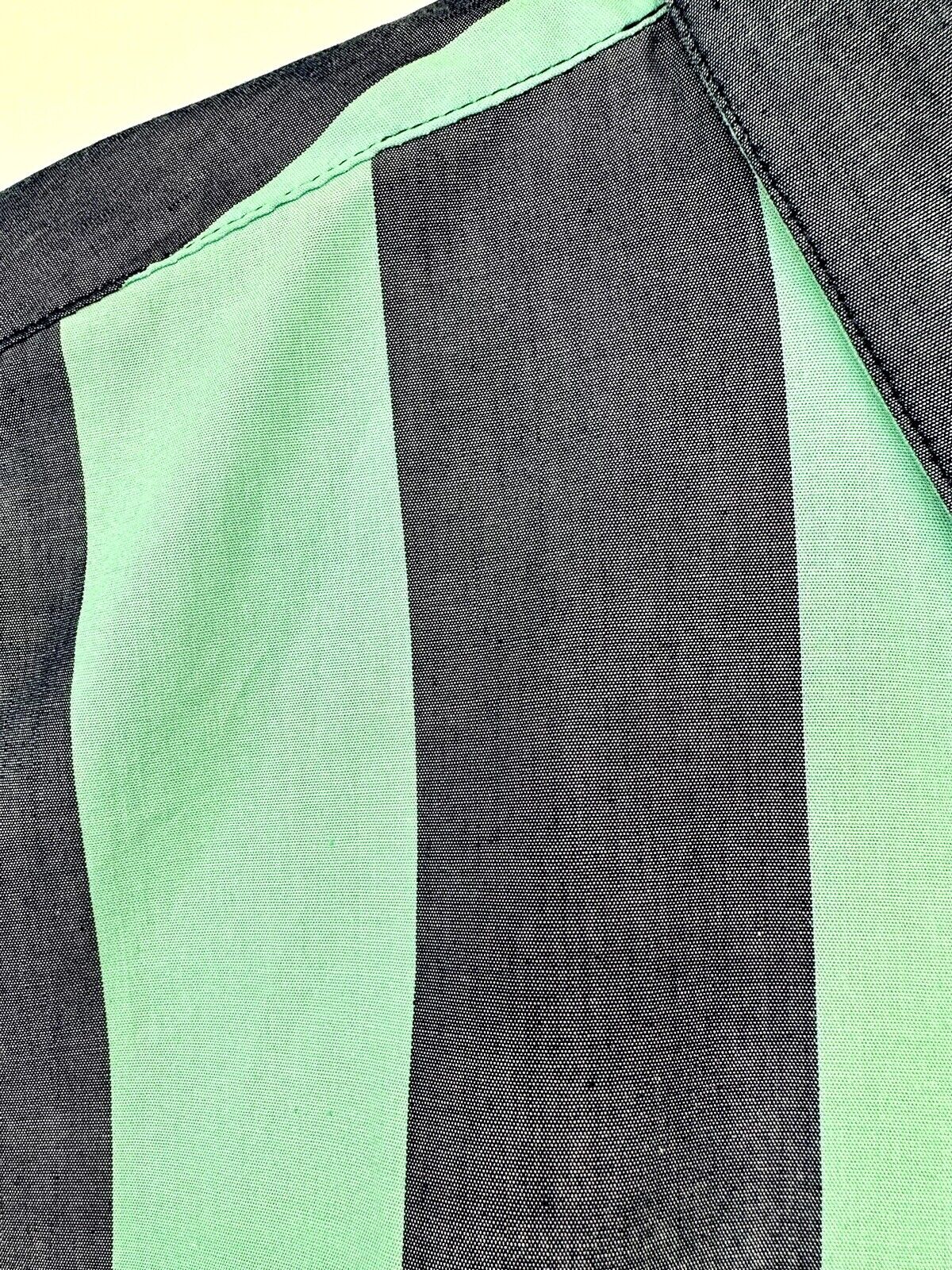 Mister Ortega Blue And Green Stripe Shirt Size L Price $39