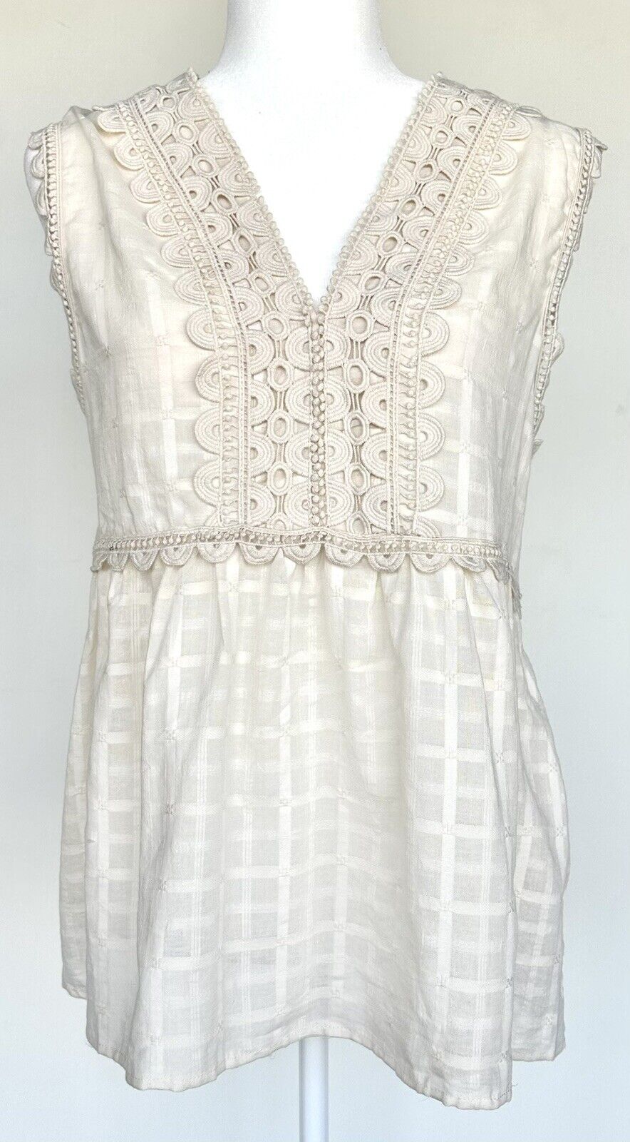 Max Studio Embroidered Cotton Tunic Size L Retails $88 Price $45 NWT