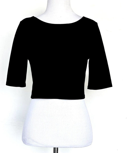BB Dakota Black Rib Crop Top Retail $49 Price $29 Small NWT