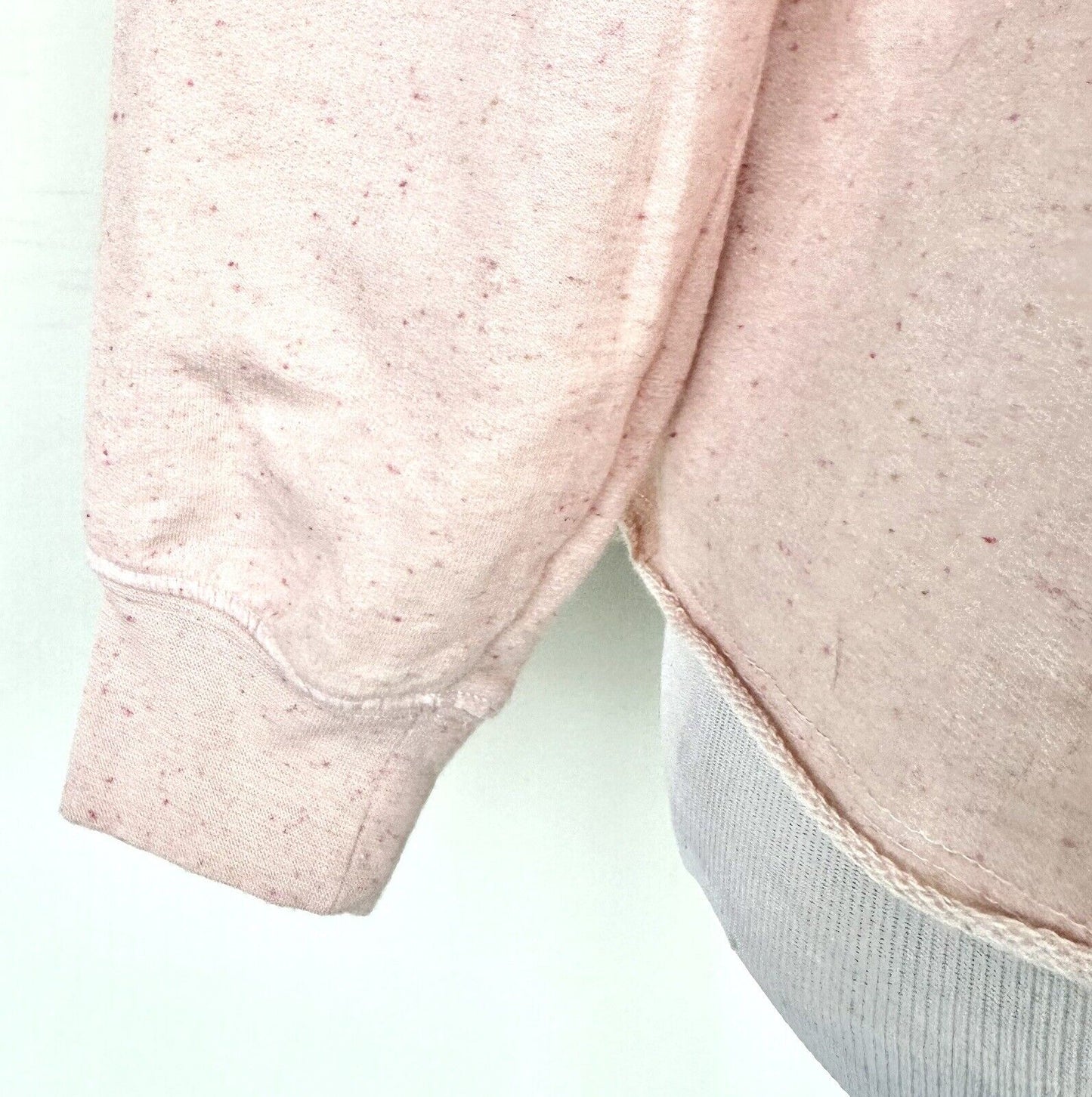 Splendid Pink Flecked Raw Edge Sweatshirt Hoodie. Retails $138 XS