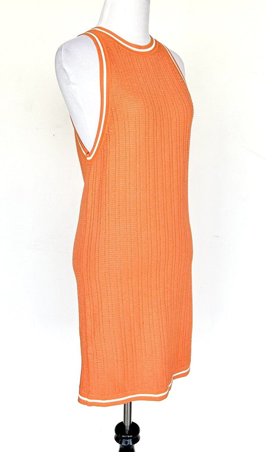 PQ Swim Orange Metallic Textured Dress Cover-Up XS Retail $144 Price $65