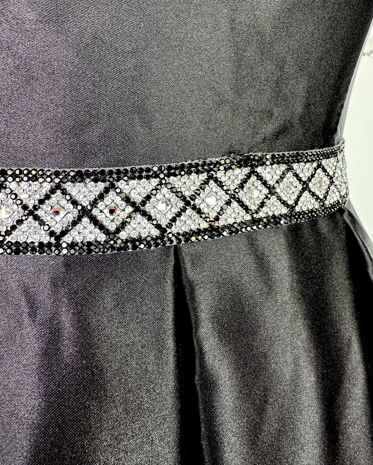 Blonde Nites Black Formal Prom Dress Diamanté Waist Retail $249