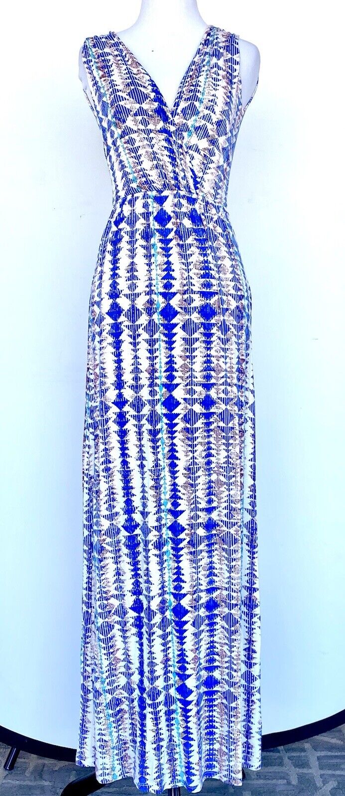 Renee C Boho Print Stretch Maxi Dress XSmall Price $49