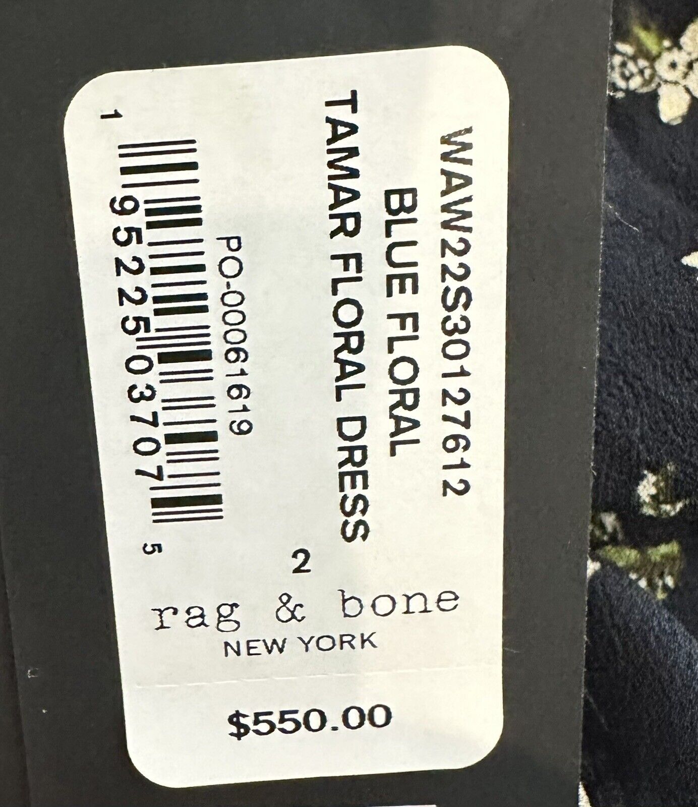 Rag & Bone Tamar Dress Size 2 Black Floral Semi Sheer Retail $550 Price $169