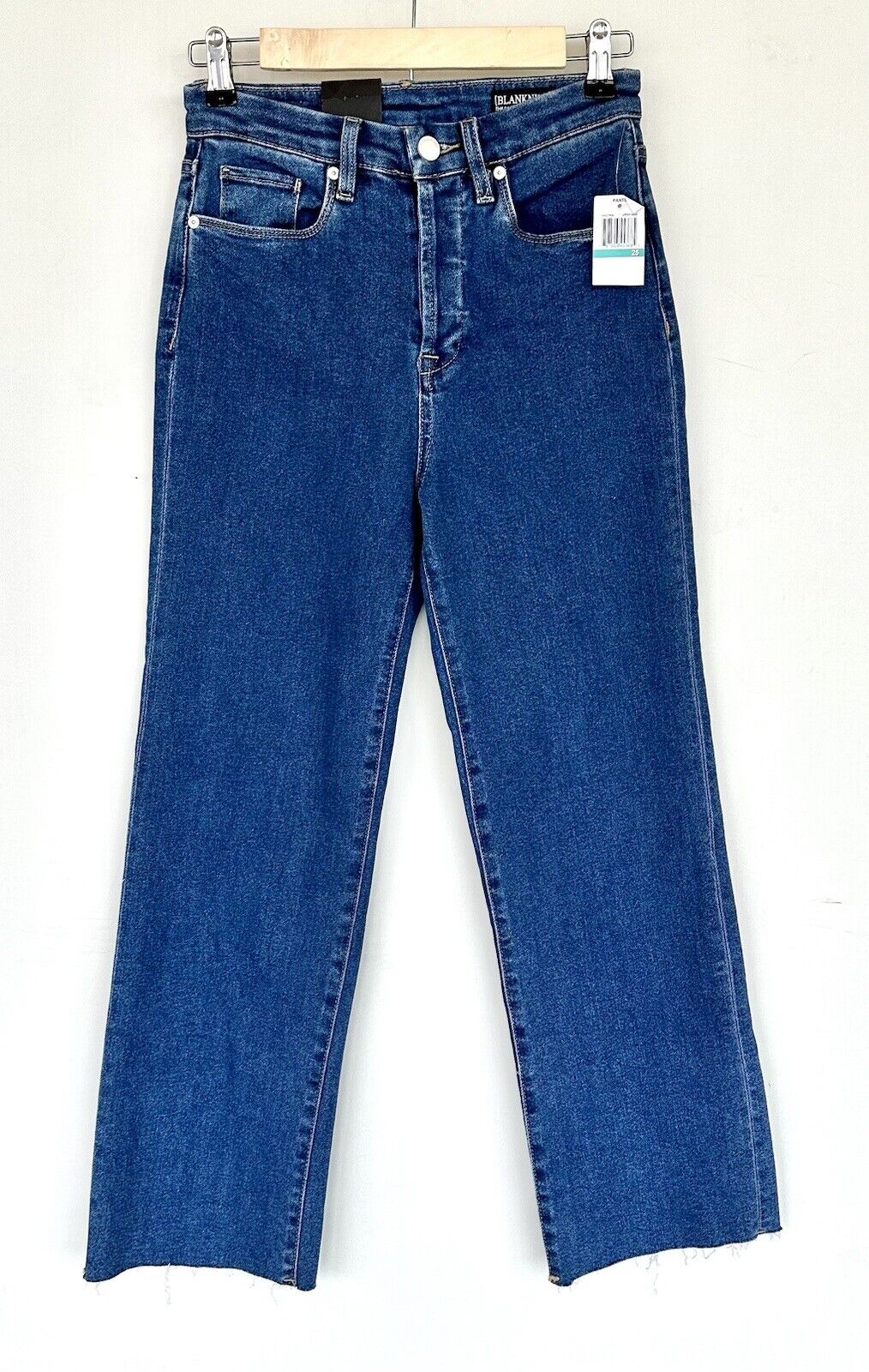 Blank NYC The Baxter High Waist Ribcage Straight Leg Jeans Retail $88 Size 25