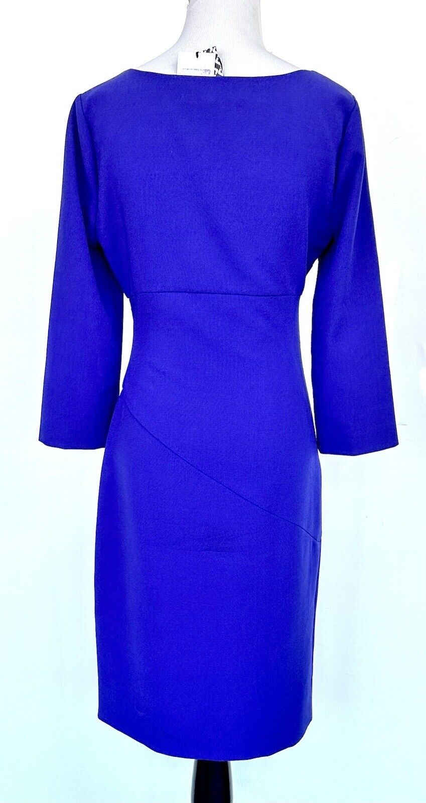Diane von Furstenberg Dress Chrome Purple Ruched Hip Retail $378 Size 6 NWT