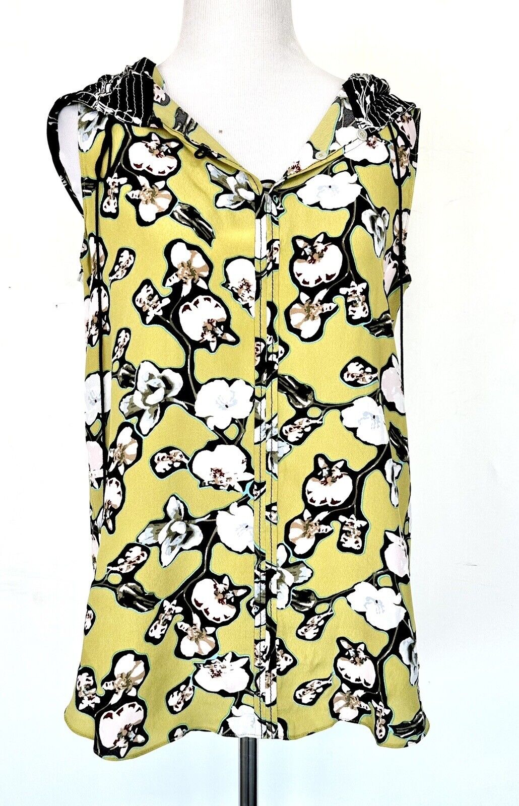 Dorothee Shaumacher Silk Mix Hoody Daydream Meadow Blouse Retail $317 Size 3 (M)