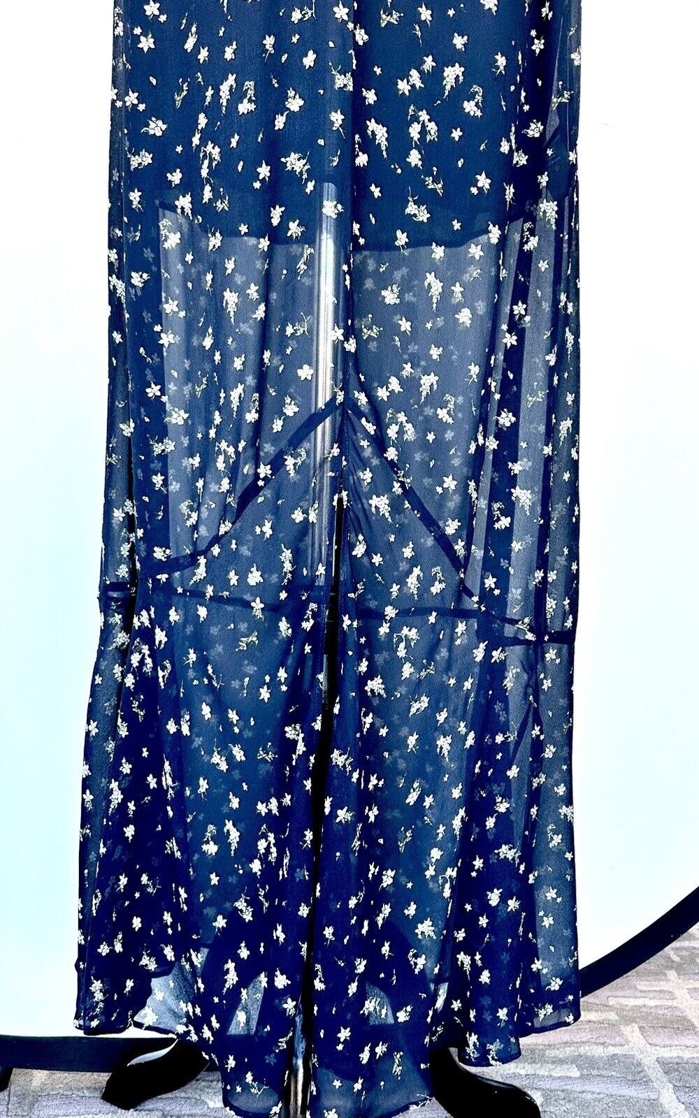 Rag & Bone Tamar Dress Size 2 Black Floral Semi Sheer Retail $550 Price $169