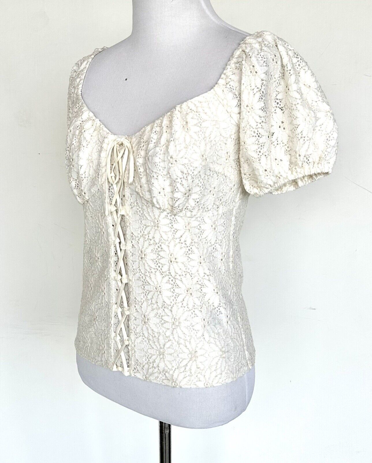 Buffalo david bitton Lace Up Corset Style Top Retail $59 Price $45 NWT XS