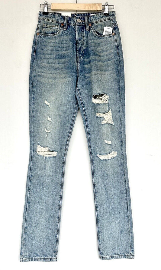 Blanknyc The Cooper Jeans Slim Straight Size 25 Button Fly Distressed Retail $88