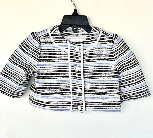 Janie and Jack Stitched Striped Jacket With Ribbon Detail. 18-24 M Retails $69