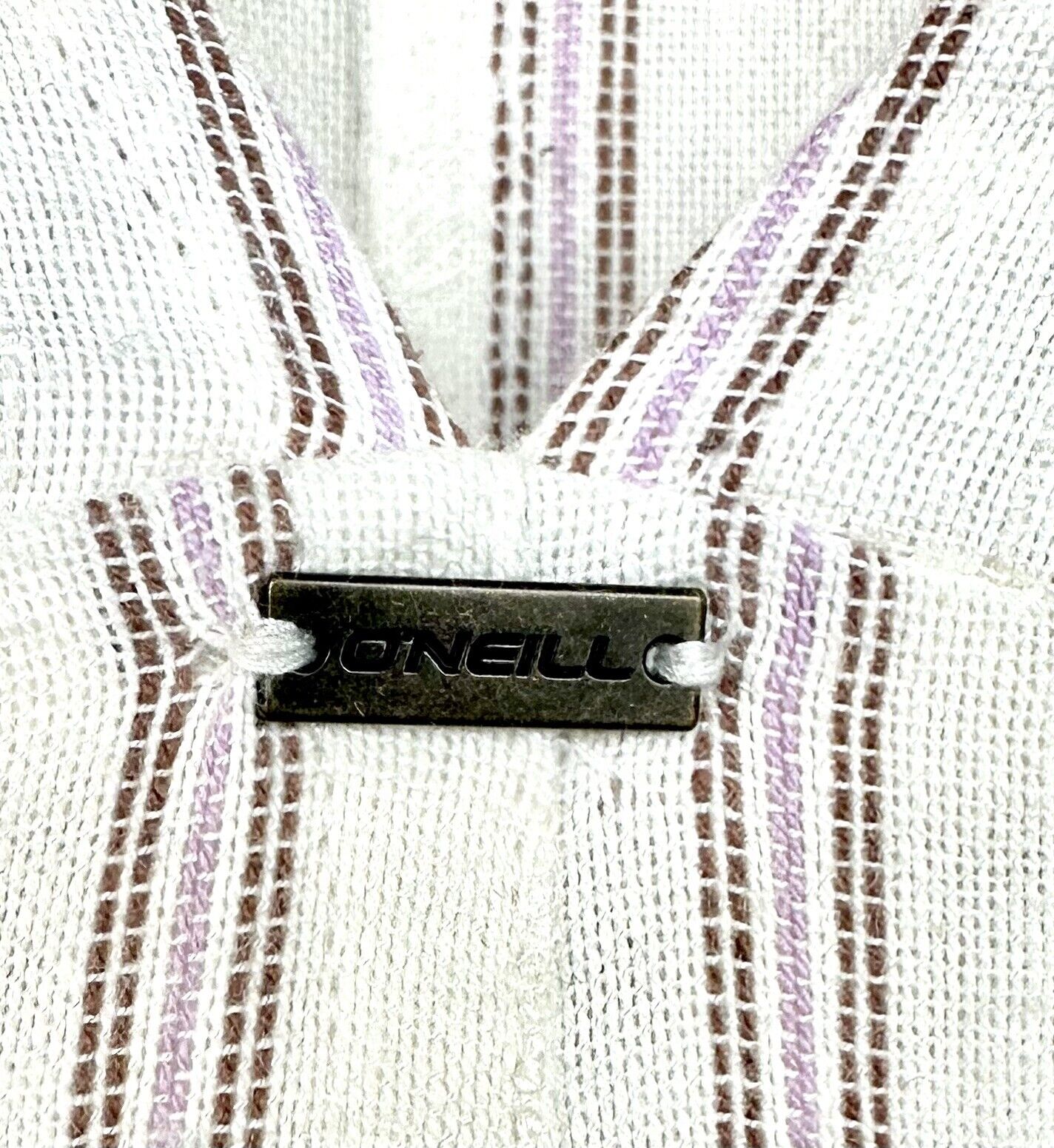 O’Neil Striped Cotton Mix Sleeveless Jumpsuit  Cream Pink Retail $69 Size XS NWT