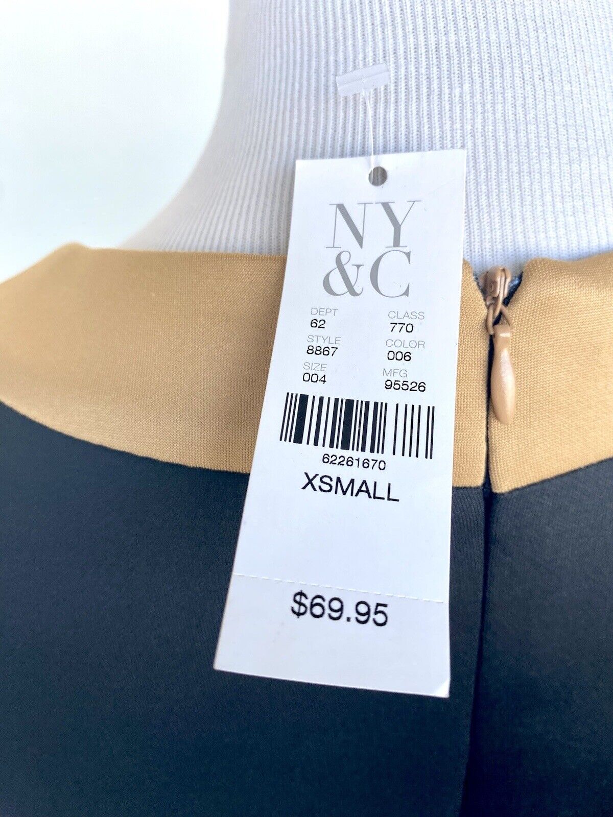 NEW YORK & COMPANY black sheath dress size XS Retail $69.95 Price $58