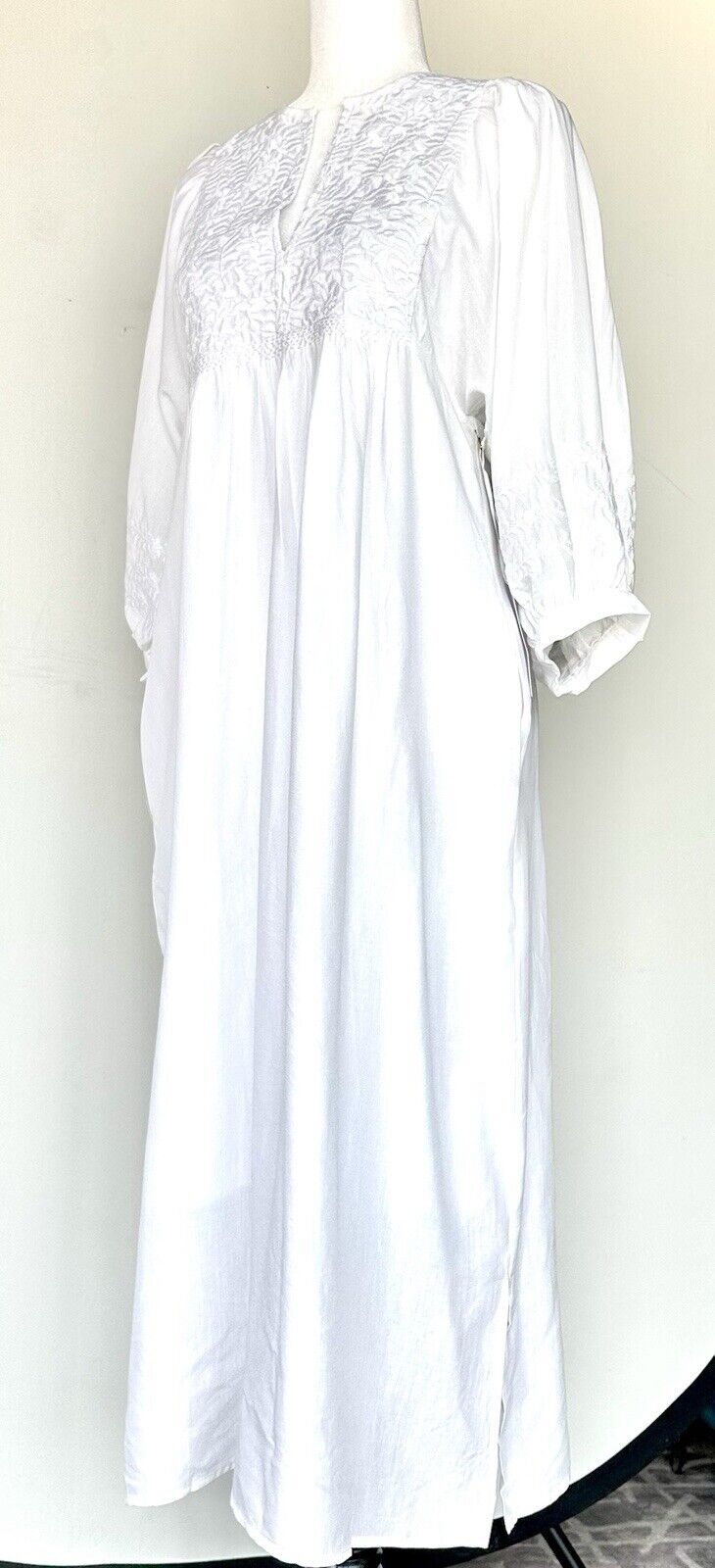 J Marie embroidered Louise MIDI Dress size XS Retail $180 Tencel Cotton Linen