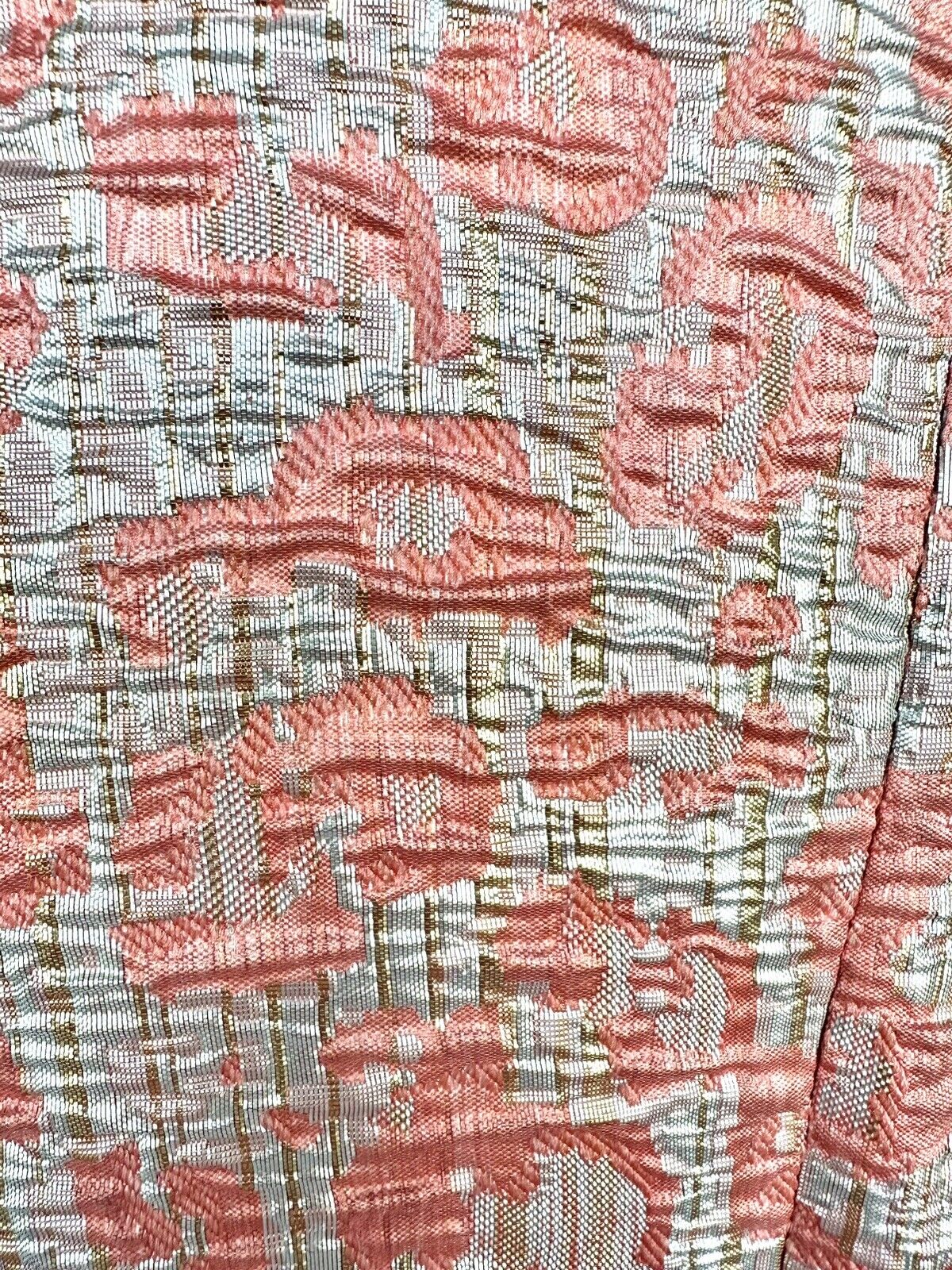 Aura Pink Silver & Gold Jacquard Print Sleeveless Short Dress Size S price $60