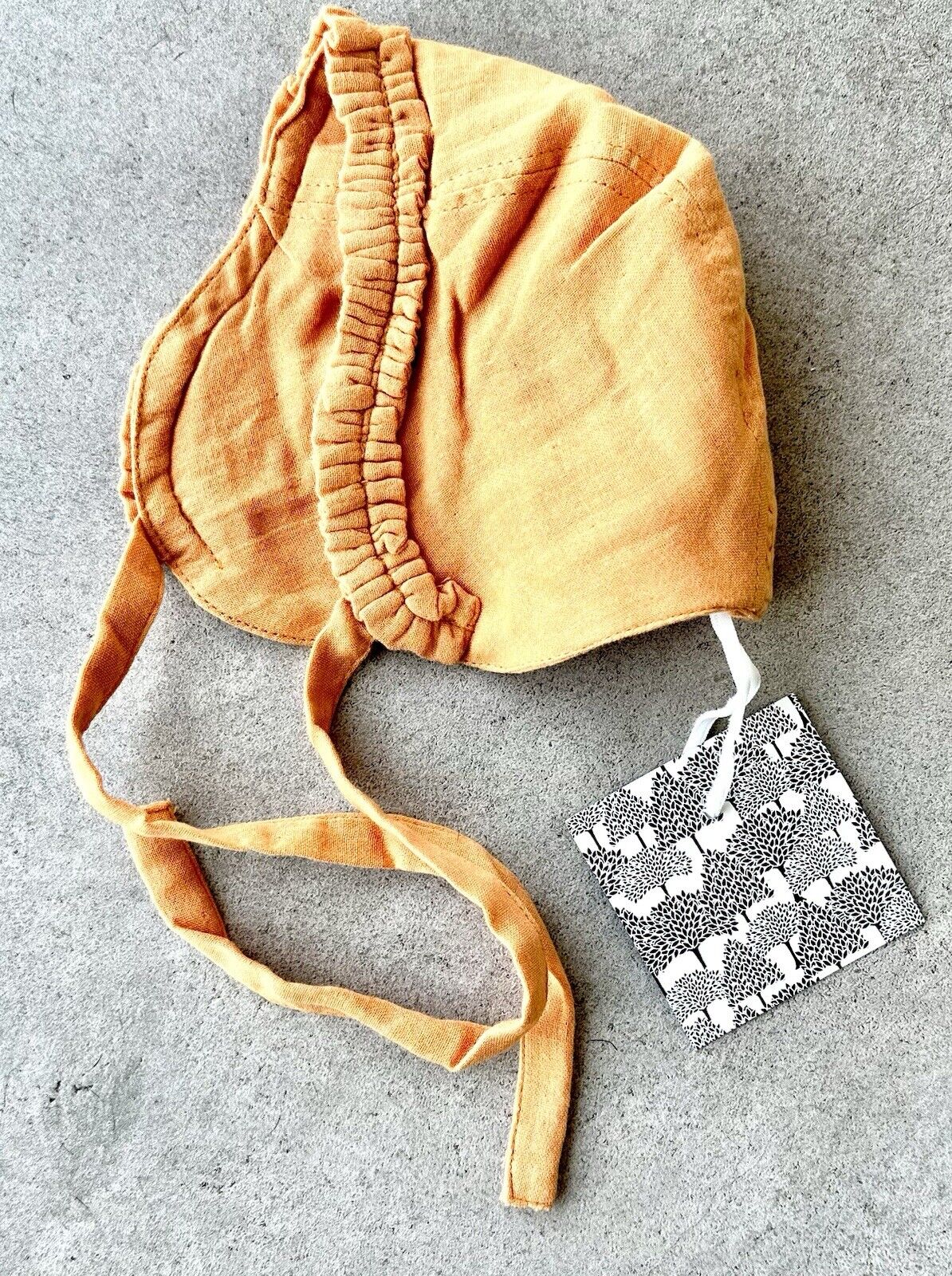 Kate Quinn Ruffle Bonnet Vintage Peach Cotton Gauze Price $16 0-3 M