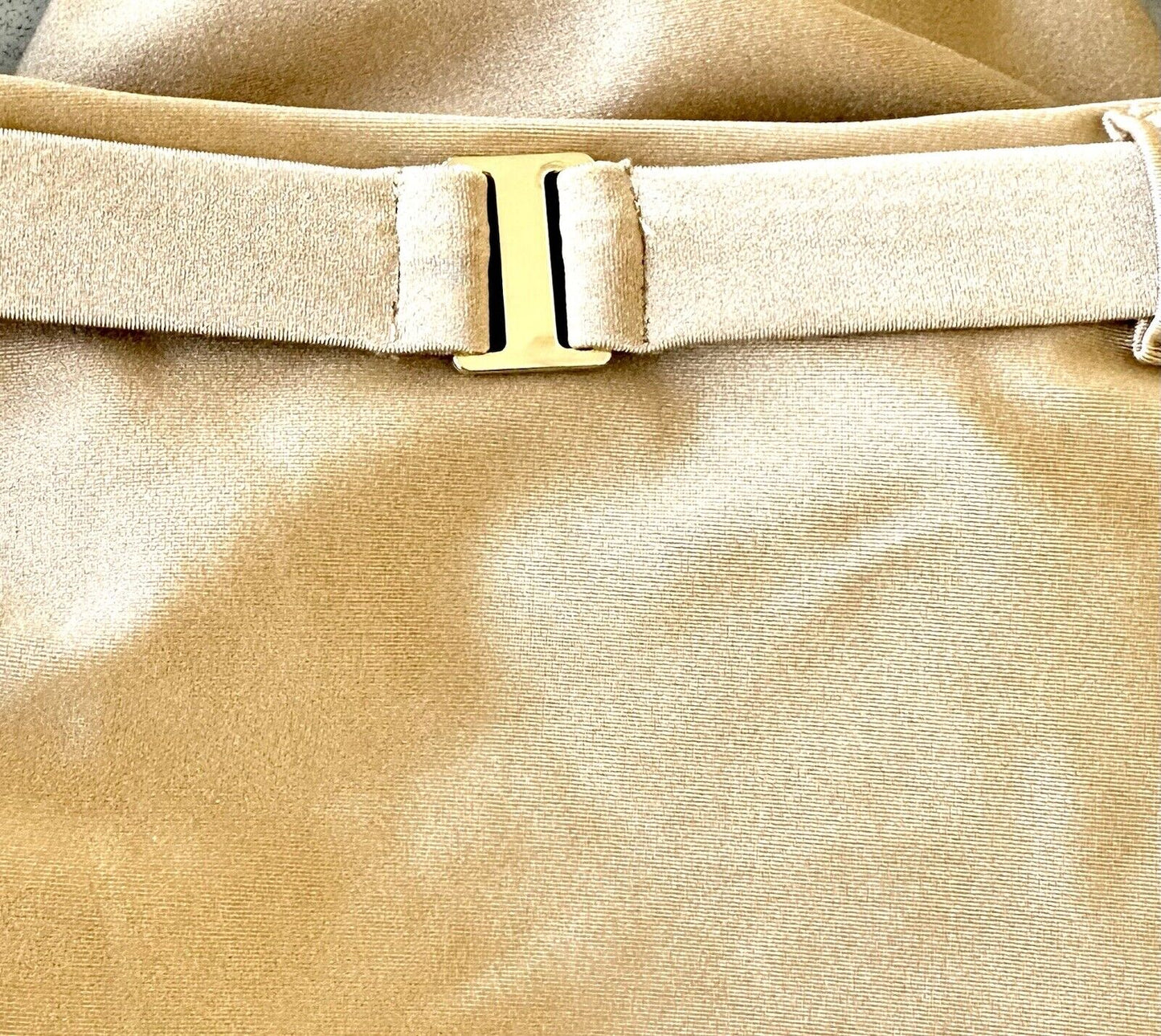 Beach Joy Gold Belted Bikini Bottoms Small New high Waisted