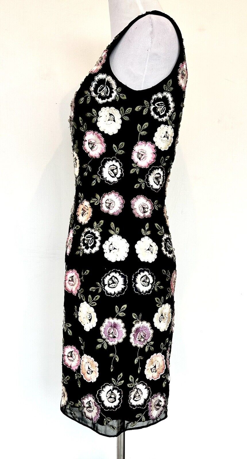Needle & Thread 2 Beaded Embroidered Floral Mini Sheath Dress  Retail $529