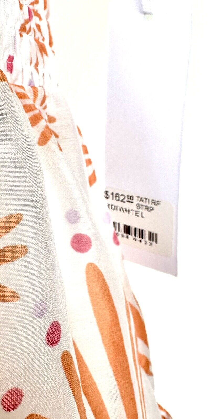 J Marie Tati Tiered Midi Dress size L Retail $162 Flutter Strap NWT