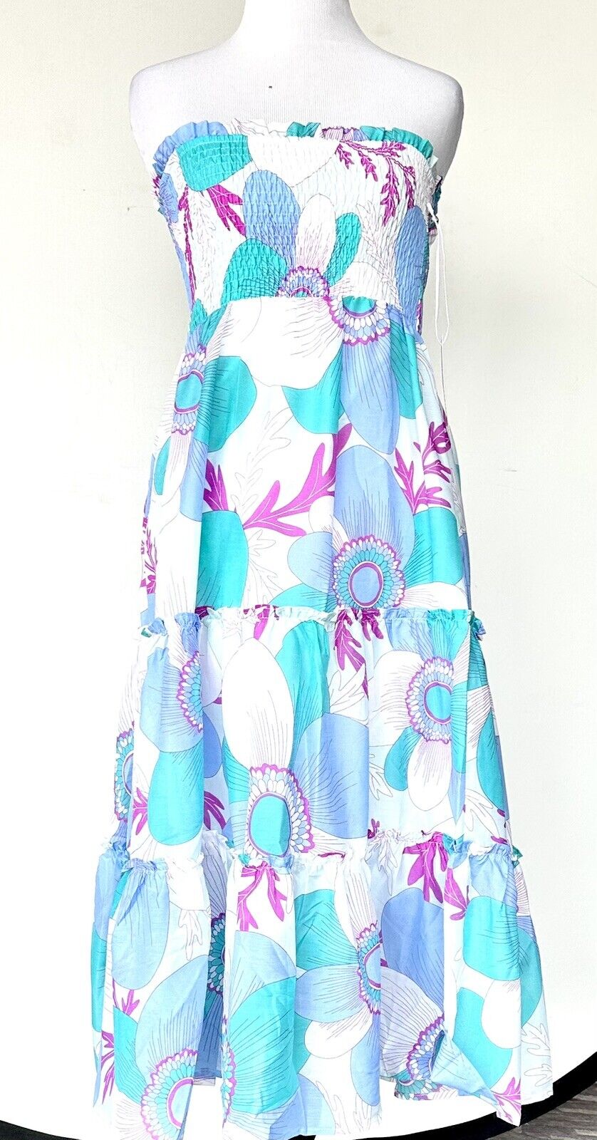 J Marie Mia Rae Tiered Midi Skirt / Dress size M Retail $158 Price $59 NWT