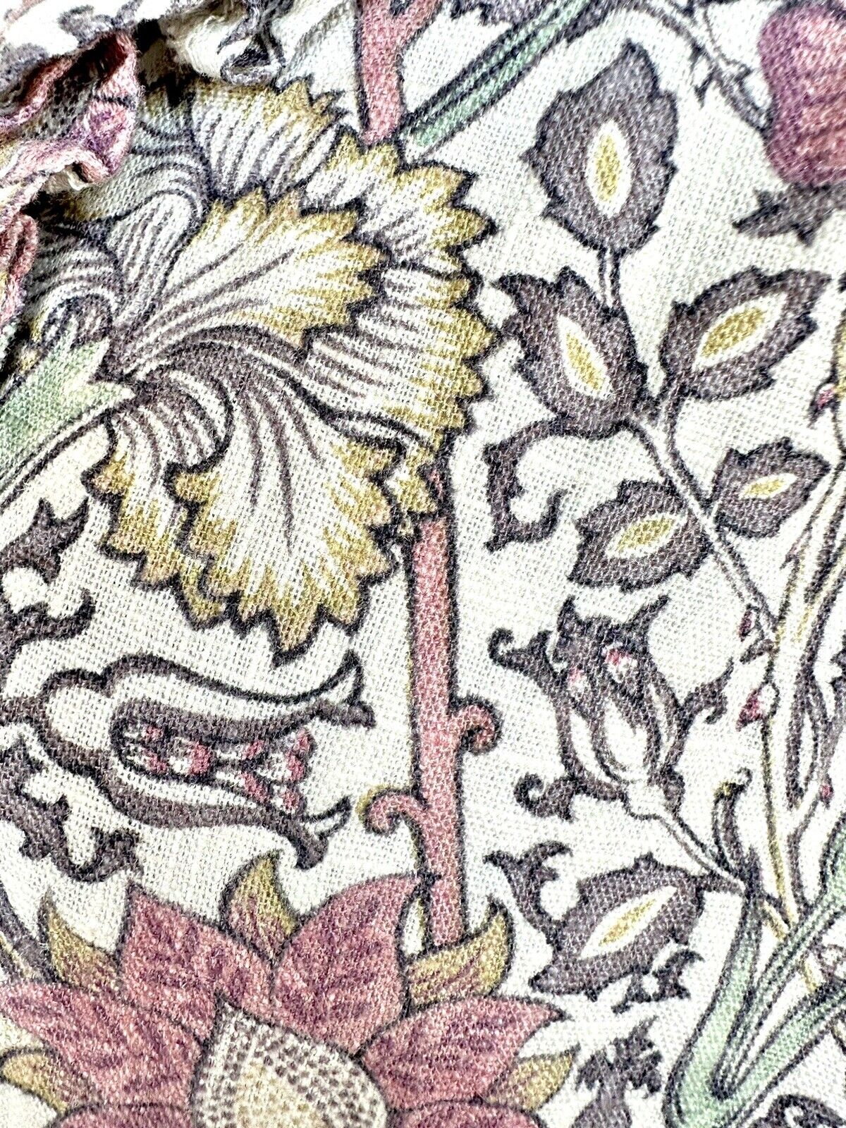 Next William Morris & Co Linen Shift Dress Ruffle Neck Sz 4 US (8UK) Price $59
