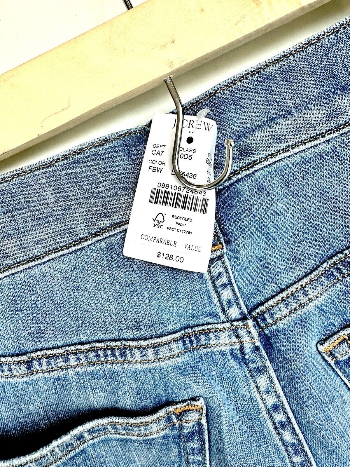 J Crew Classic Vintage Jeans High Rise Size 25 Retail $128 Stretch