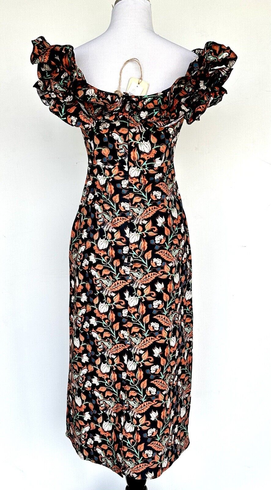 Anthropologie Let Me Be Flounce Dress XS Retail $180 Price $96 Off/On Shoulder